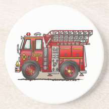 Caboteur de camion de pompiers d'échelle dessous de verres