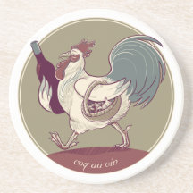 Caboteur de coq au vin dessous de verre