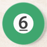 Caboteur de grès de boule de piscine du numéro six dessous de verre