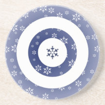 Caboteur de grès de flocon de neige dessous de verres