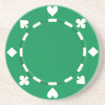 caboteur de jeton de poker dessous de verre