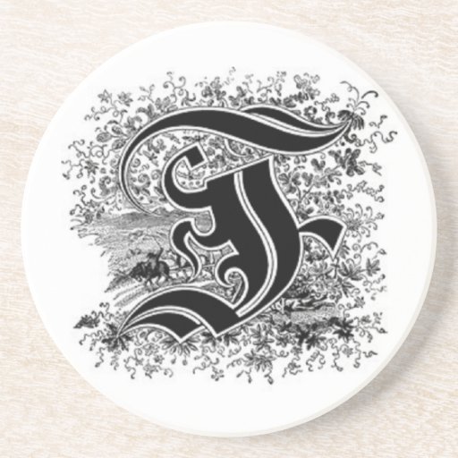 Caboteur de la lettre F de calligraphie Dessous De Verres