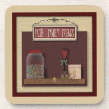 Caboteur de liège d'amis de famille de foi dessous-de-verre