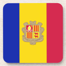 Caboteur de liège de drapeau de l'Andorre Dessous-de-verre