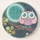 Caboteur de minuit de hibou dessous de verres