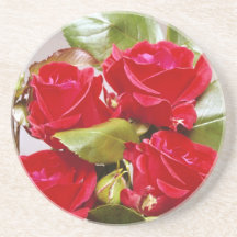 Caboteur de roses de fleurs dessous de verre