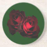 Caboteur de roses rouges dessous de verre