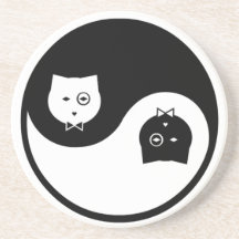 Caboteur de Yin Yang (udon-kun et Lo-mein) Dessous De Verres