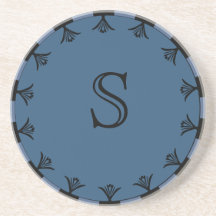 Caboteur décoré d'un monogramme de boissons de grè dessous de verres
