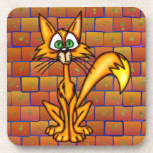 Caboteur drôle de liège de chat dessous-de-verre