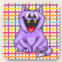 Caboteur drôle de liège de chat dessous-de-verre