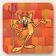 Caboteur drôle de liège de chat sous-bock
