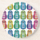Caboteur - hibou mignon de Matryoshka d'arc-en-cie Dessous De Verre