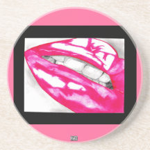 Caboteur (rose) chaud de lèvres dessous de verre