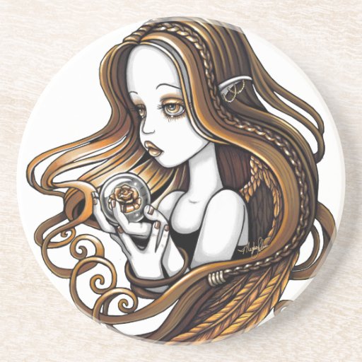 Caboteur rose de grès d'ange d'ambre de "Seika" Dessous De Verres