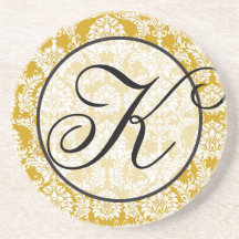 Caboteurs d'anniversaire de mariage de monogramme  dessous de verre