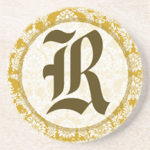 Caboteurs d'anniversaire de mariage de monogramme  dessous de verre