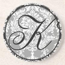 Caboteurs d'anniversaire de mariage de monogramme  dessous de verre