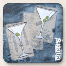 Caboteurs de cocktail de Martini d'acclamations Sous-bocks