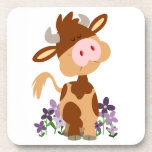 Caboteurs de mastication mignons de vache à bande  dessous de verre liège