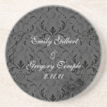 Caboteurs gris de faveur de mariage de dentelle dessous de verres