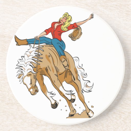 Caboteurs occidentaux de rodéo de grange de cheval dessous de verre
