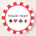 Caboteurs personnalisés de jeton de poker dessous de verres