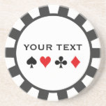 Caboteurs personnalisés de jeton de poker dessous de verre