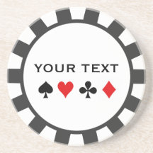 Caboteurs personnalisés de jeton de poker dessous de verre