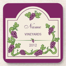 Caboteurs personnalisés d'étiquette de vin sous-bocks
