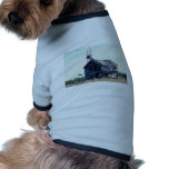 Cachette en bois debout tee-shirt pour chien