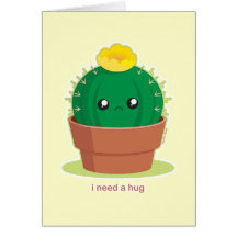 Cactus isolé cartes de vœux