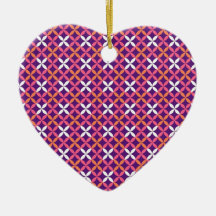 Cadeau croisé blanc rose assez pourpre de motif de décoration de noël