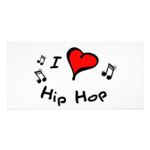 Cadeau de Coeur-Amour du hip hop I Photocarte Personnalisée