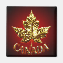 Cadeau de feuille d'érable d'or d'aimant de réfrig