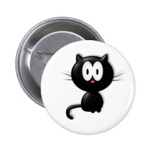 Cadeau de Halloween de chat de Scardy de chat noir Badge