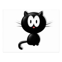 Cadeau de Halloween de chat de Scardy de chat noir Carte Postale