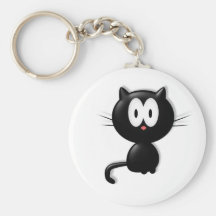 Cadeau de Halloween de chat de Scardy de chat noir Porte-clé