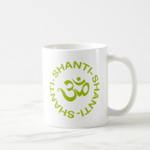 Cadeau de l'OM Shanti Shanti Shanti Tasse