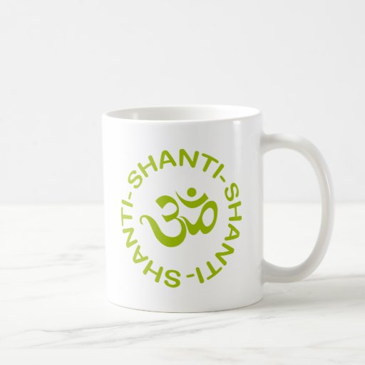 Cadeau de l'OM Shanti Shanti Shanti Tasse
