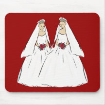 Cadeau de mariage lesbien Mousepad Tapis De Souris