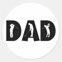 Cadeau de papa de golf autocollants