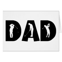 Cadeau de papa de golf carte de vœux