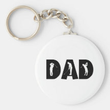 Cadeau de papa de golf porte-clef