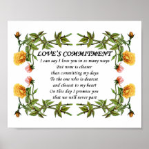 Cadeau de poème d'amour d'anniversaire de Commitme Affiche