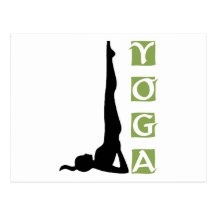 Cadeau de pose de yoga d'inversion carte postale