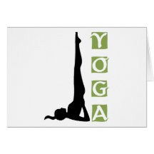 Cadeau de pose de yoga d'inversion cartes de vœux