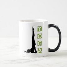 Cadeau de pose de yoga d'inversion tasse à café
