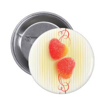 CADEAU DE SAINT-VALENTIN DE COEURS DE SUCRERIE BADGES