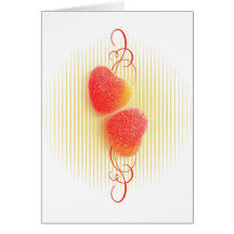 CADEAU DE SAINT-VALENTIN DE COEURS DE SUCRERIE CARTE DE VŒUX